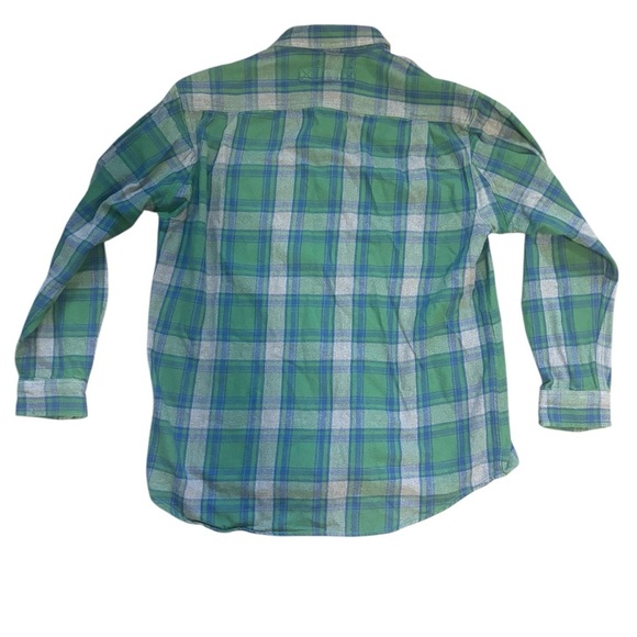 Duluth Trading Co Blue and Green Casual Button Down Shirt - Picture 2 of 6
